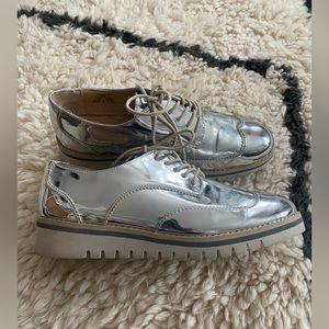 Zara Silver Oxford Shoes